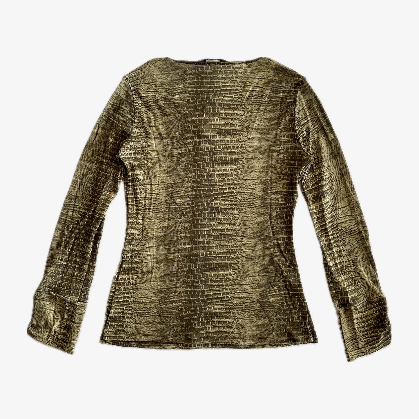 Class Roberto Cavalli Crocodile Print Long Sleeve Top (M)